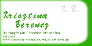 krisztina berencz business card